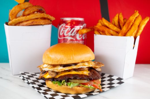 The Big Hit combo with fries, onion rings and a drink